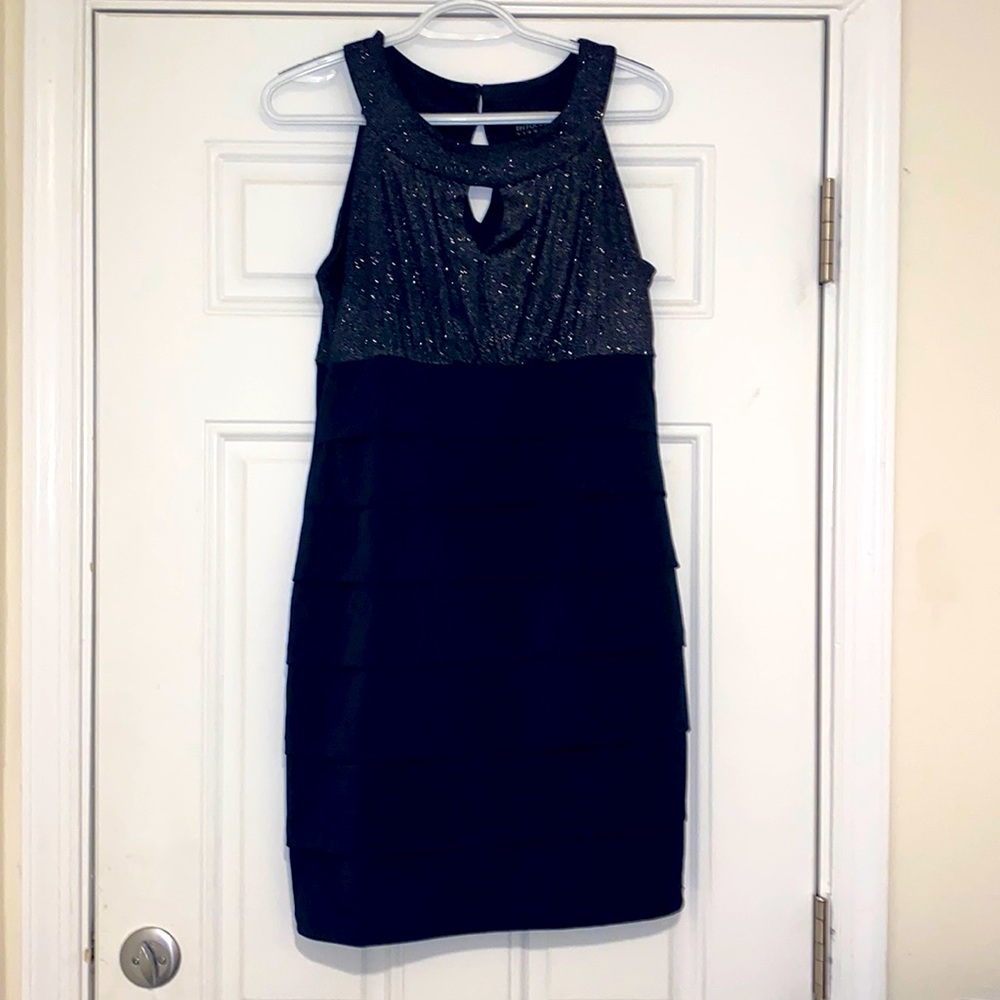 Navy blue sparkly cocktail dress